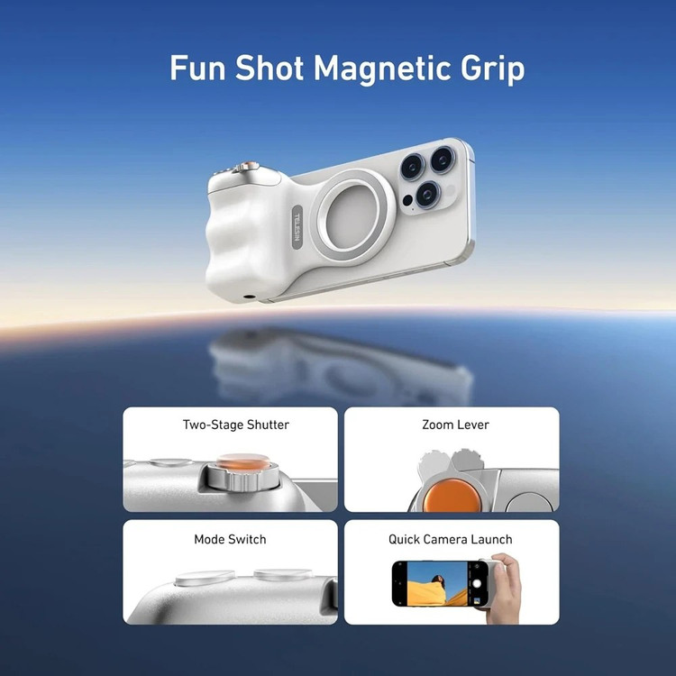 شاتر عکاسی TELESIN مدل Fun Shot Magnetic Grip 2 اورجینال