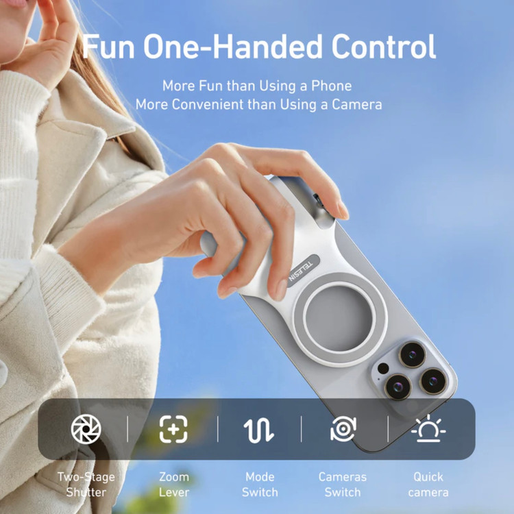 شاتر عکاسی TELESIN مدل Fun Shot Magnetic Grip 2 اورجینال