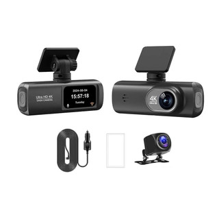 دوربین خودرو دو لنزه Sirxlevcy با کیفیت 4K و دید در شب