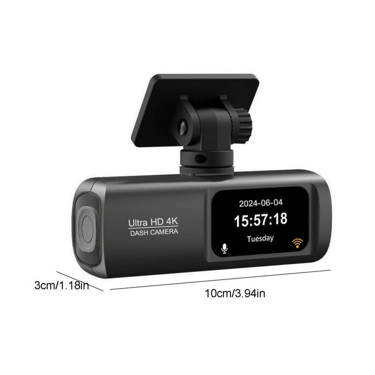 دوربین خودرو دو لنزه Sirxlevcy با کیفیت 4K و دید در شب