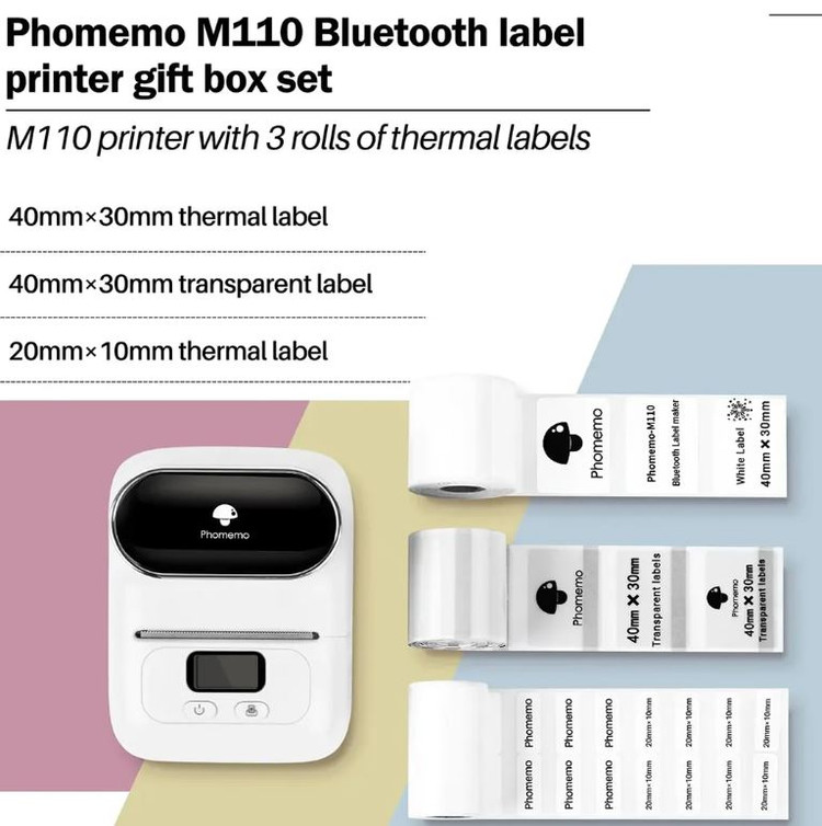 پرینتر لیبل زن phomemo مدل m110 اورجینال