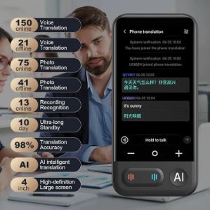 مترجم هوش مصنوعی مدل اورجینال Z16 ترجمه آفلاین و آنلاین ۱۳۹ زبان