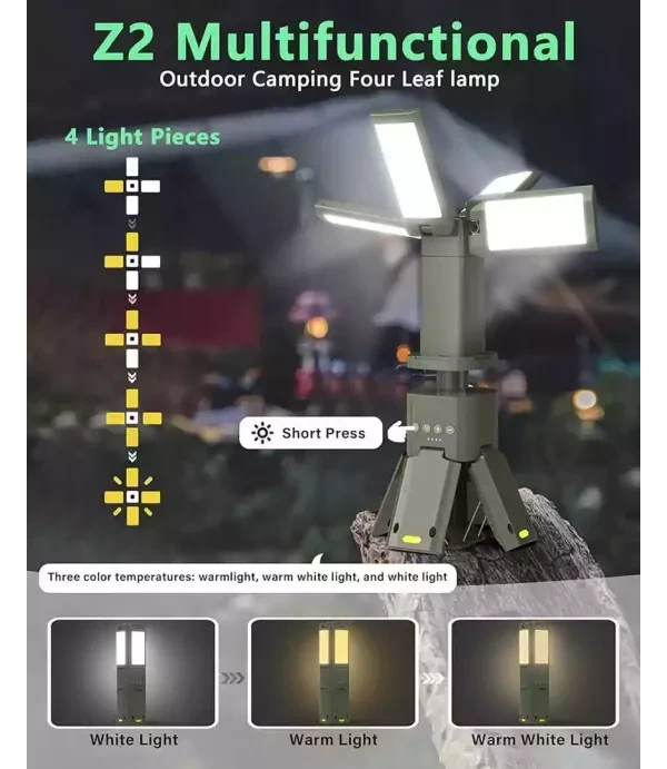 چراغ کمپینگ اورجینال شارژی پایه دار CAMPING LIGHT Z2