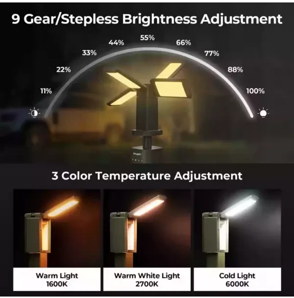 چراغ کمپینگ اورجینال شارژی پایه دار CAMPING LIGHT Z2
