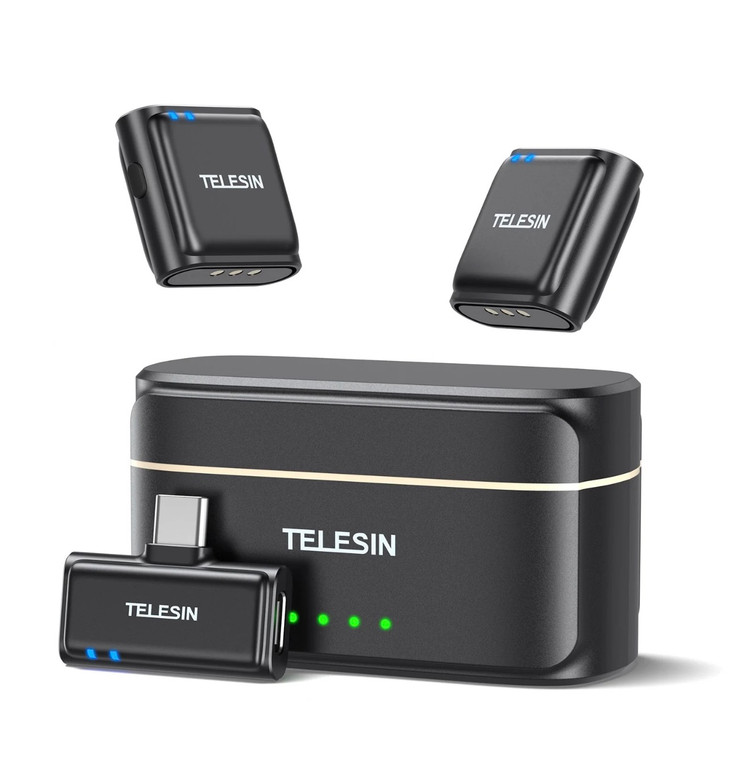 میکروفون یقهای بیسیم اورجینال TELESIN مدل P5-MCP-01