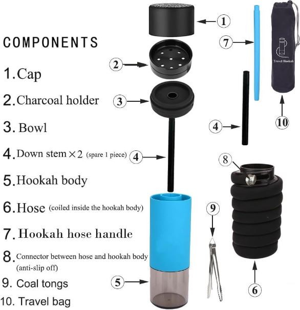 قلیان قابل حمل اورجینال HOOKAH مدل HY-S01