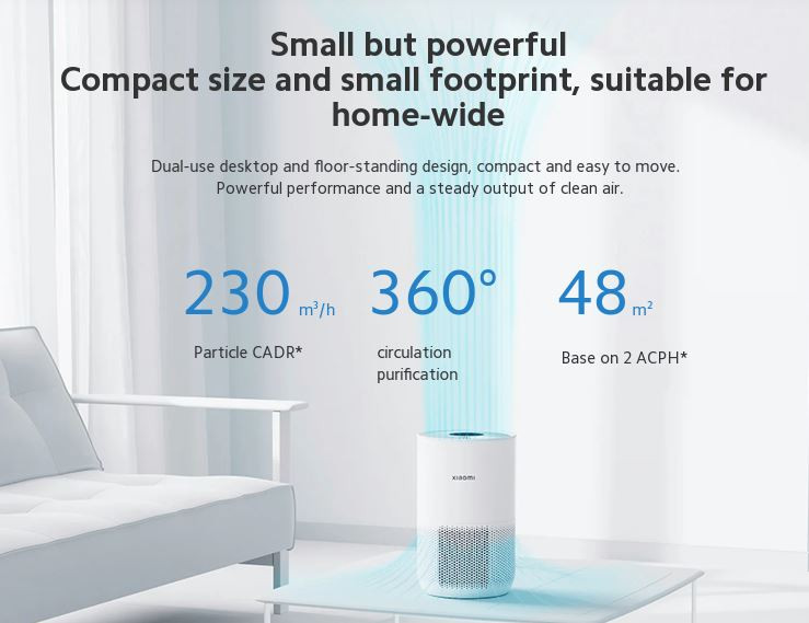 دستگاه تصفیه هوا اورجینال شیائومی مدل Air Purifier 4 Compact