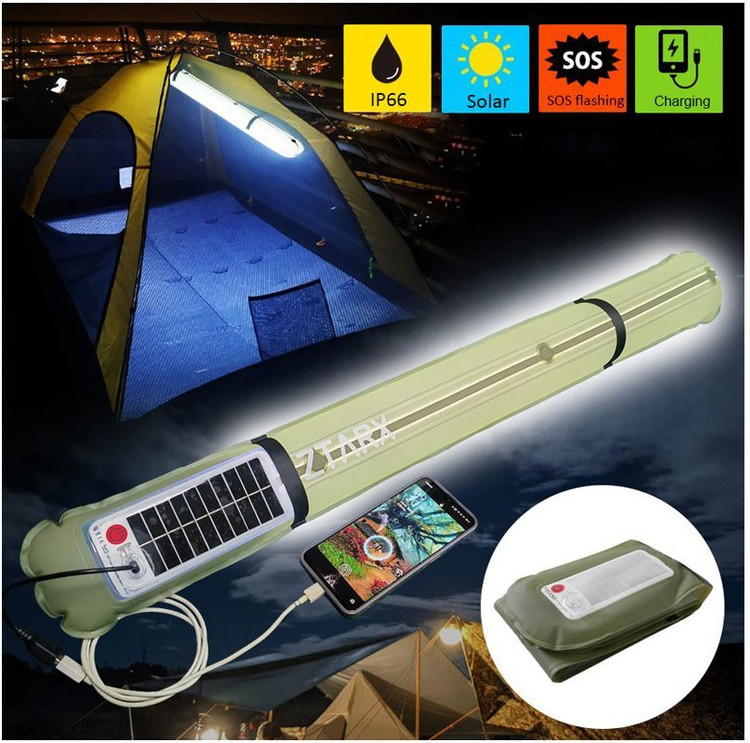 چراغ بادی ضد آب اورجینال با پنل خورشیدی و پاوربانک داخلی Ztarx مدل S86