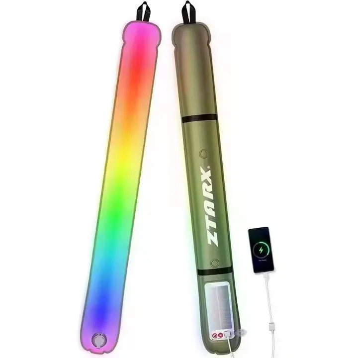 چراغ بادی ضد آب اورجینال با پنل خورشیدی و پاوربانک داخلی Ztarx مدل S86 نسخه RGB