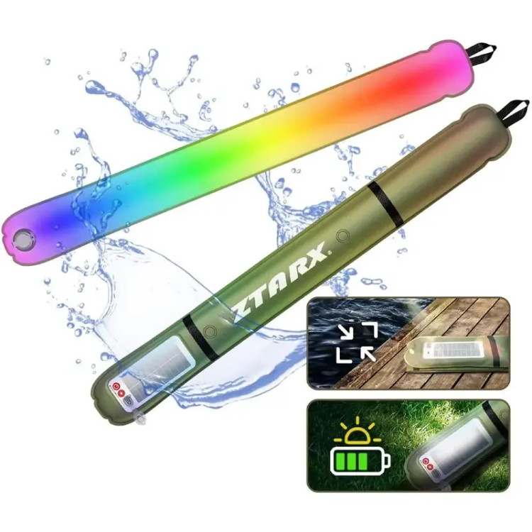 چراغ بادی ضد آب اورجینال با پنل خورشیدی و پاوربانک داخلی Ztarx مدل S86 نسخه RGB