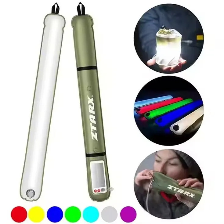 چراغ بادی ضد آب اورجینال با پنل خورشیدی و پاوربانک داخلی Ztarx مدل S86 نسخه RGB